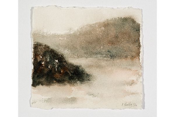 Making Space XXXIV, aquarelle sur papier Grumbacher, 6x6p.